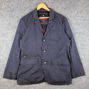 Victorinox Travel Blazer Mens EU 52 US 42 Navy Blue Pockets Stretch Unstructured